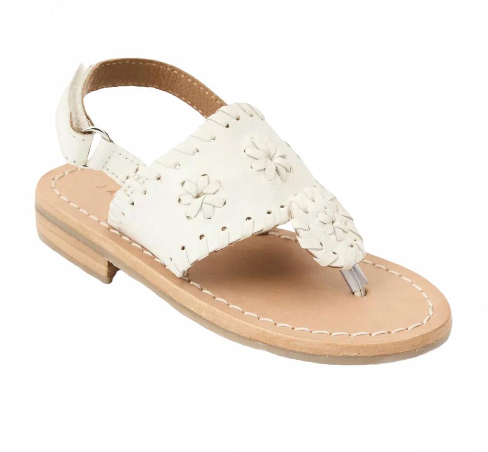 NEW JACK ROGERS girl's toddler jacks napa sandals in white